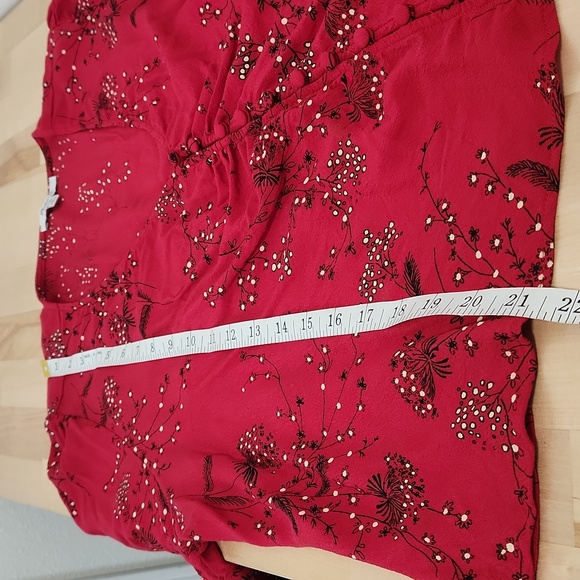 Madewell Plus size 20 Daylight Top in Windswept Americana Floral Cranberry EUC - Picture 9 of 9